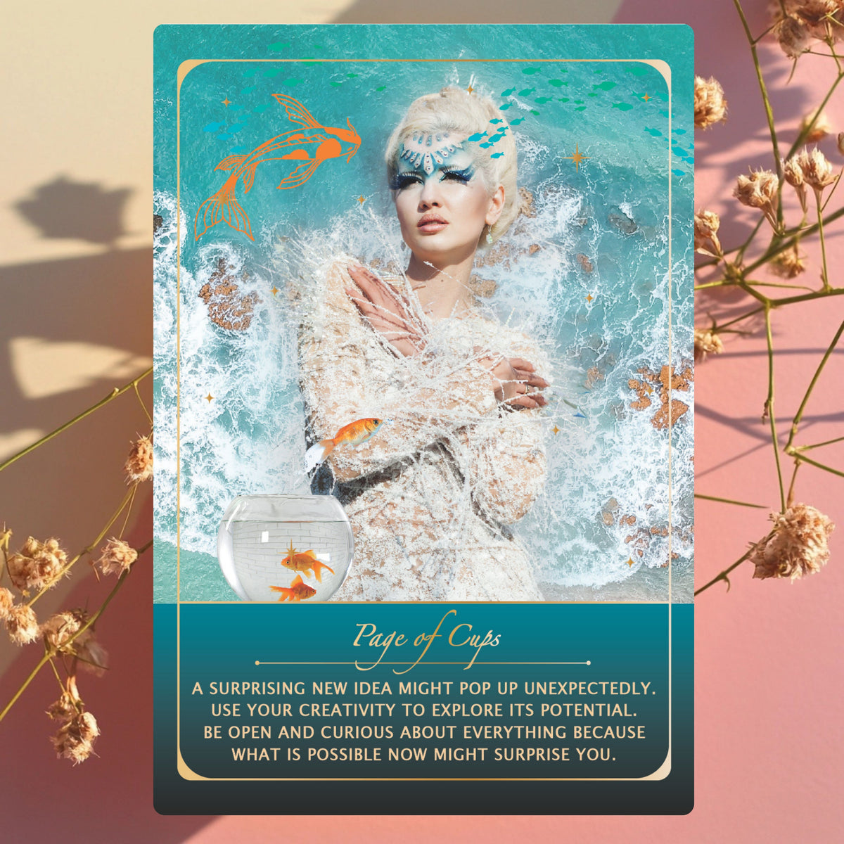 The mystical artwork of the Starlight Tarot Oracle Deck inviting users to embark on a journey to learn to read tarot without a guidebook.