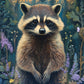 Colorful cards from the Wild Urban Animal Oracle Deck on a wooden surface.