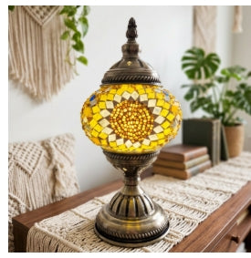 The Sun Card Major Arcana Tarot Lamp: Mosaic Glass Lamp