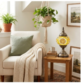 The Sun Card Major Arcana Tarot Lamp: Mosaic Glass Lamp