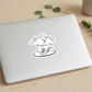 Coffee & Crystals Sticker on Laptop