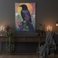 Crow Tapestry in Gothic Bedroom