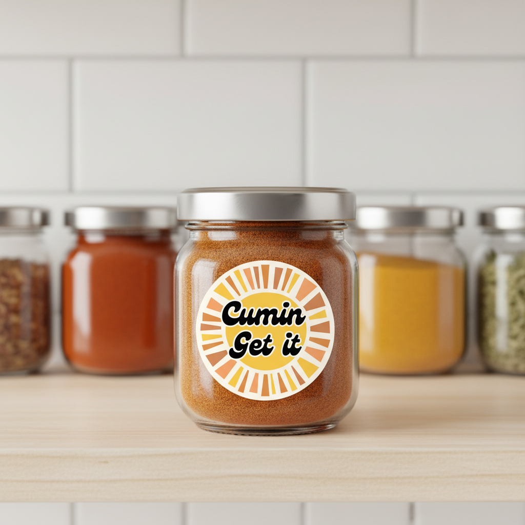 Cumin Get It on Glass Jar