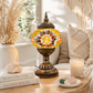 DIY Golden Star Turkish Mosaic Lamp kit displayed with materials and guided instructions for creative crafting.